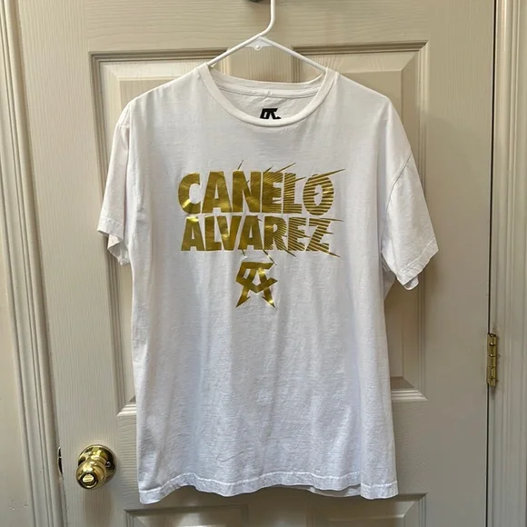 Canelo Alvarez Shirts Canelo Alvarez Brand Shirt Large White